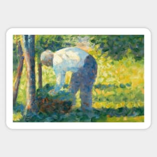 The Gardener by Georges-Pierre Seurat Sticker